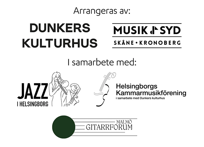 Loggor för samtliga arrangörer för Helsingborg Guitar Festival 2026.